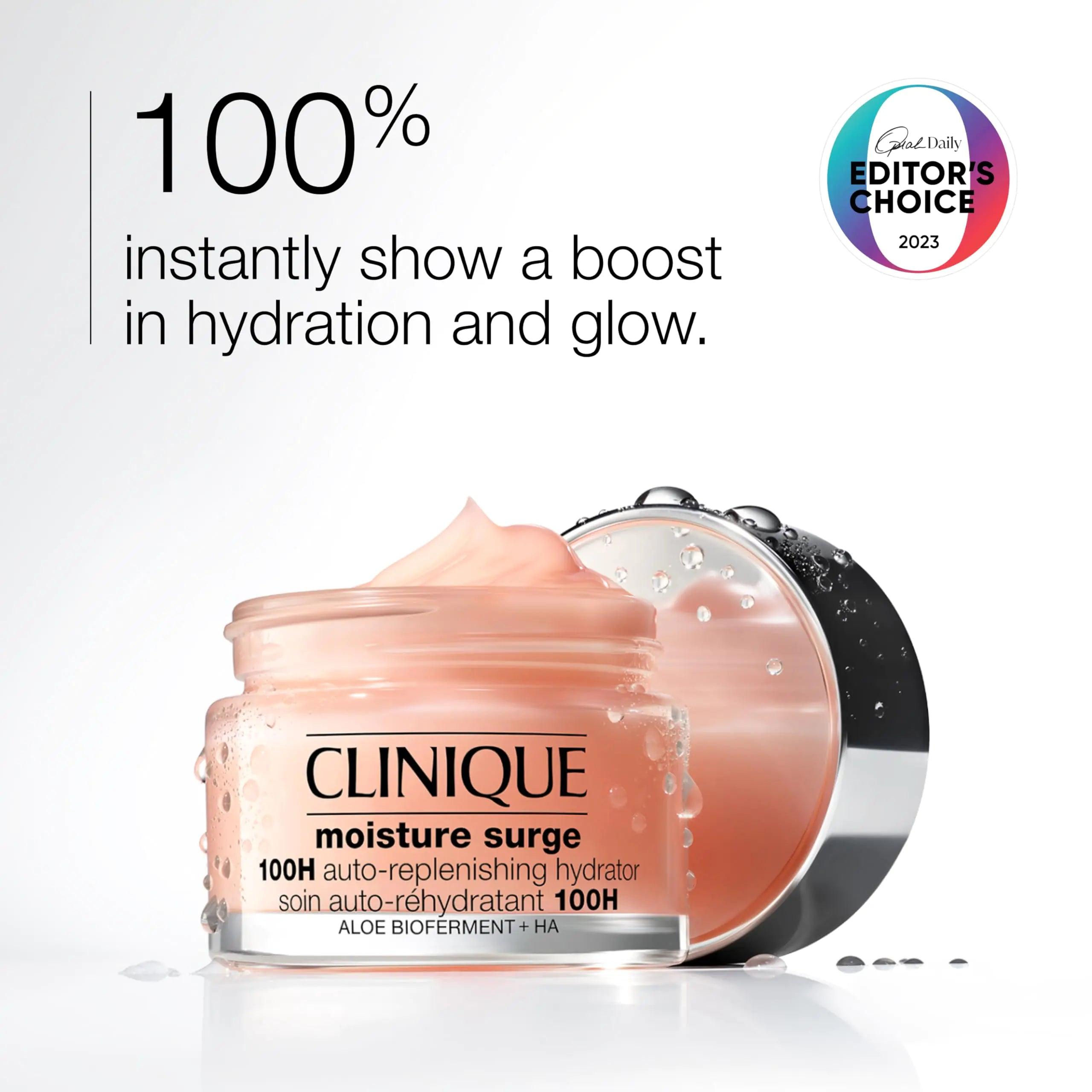 Clinique Moisture Surge 100H Auto-Replenishing Hydrator Oil Free Face Moisturizer With Hyaluronic Acid For All Skin Types | Hydrating + Moisturizing, 4.2 fl. oz. 4.2 Fl Oz (Pack of 1) - Evallys.com # #