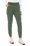 Med Couture Touch Women's Scrub Pant Yoga Jogger with 5 Pockets & Drawstring Waistband - MC7710 Small Tall Olive - Evallys.com # #