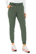 Med Couture Touch Women's Scrub Pant Yoga Jogger with 5 Pockets & Drawstring Waistband - MC7710 Small Tall Olive - Evallys.com # #