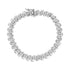 .925 Sterling Silver 1/3 Cttw Miracle-Set Diamond "S" Link Tennis Bracelet (I-J Color, I3 Clarity) - Size 7.25" - Evallys.com # #