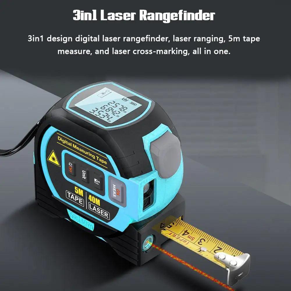 3 In 1 Laser Tape Measure - Evallys.com # #