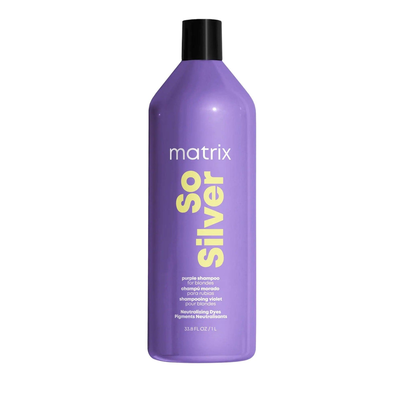 Matrix So Silver Purple Shampoo | Neutralizes Yellow Tones | Color Depositing & Toning | For Color Treated, Blonde, Grey, and Platinum Hair | Packaging May Vary | Vegan 33.8 Fl Oz (Pack of 1) - Evallys.com