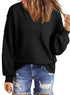 BLENCOT Womens Casual Sweatshirts Crew Neck Long Sleeve 2024 Fashion Waffle Knitted Blouse Pullover Tops with Pocket XX-Large A6016 Kahki - Evallys.com # #