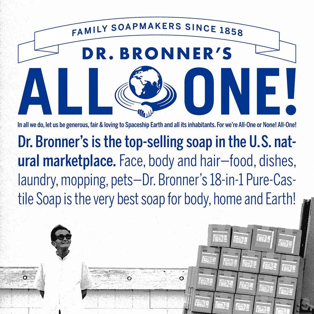 Dr. Bronner's - Pure-Castile Liquid Soap (Peppermint, 8 ounce) - Made with Organic Oils, 18-in-1 Uses: Face, Body, Hair, Laundry, Pets and Dishes, Concentrated, Vegan, Non-GMO - Evallys.com # #