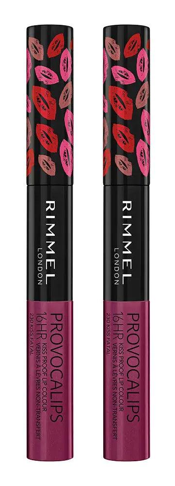 Rimmel Provocalips Lip Colour, Kiss Fatal, 0.14 Fluid Ounce (Pack Of 2) 2 Count (Pack of 1) - Evallys.com # #