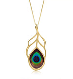 Peacock Feather Necklace - Evallys.com