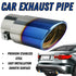 Car Exhaust Pipe Tip Rear Tail Throat Muffler Stainless Steel Round Accessories - Evallys.com # #