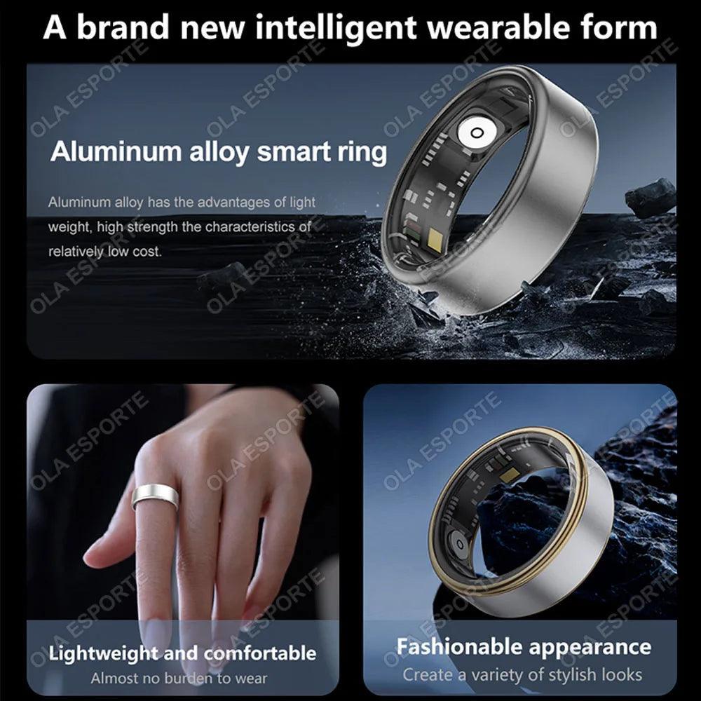 2024 for XIAOMI SAMSUNG Smart Ring Men Women Heart Rate Blood Oxygen Monitor IP68 & 5ATM Waterproof Smartring Multi-Sport Mode - Evallys.com # #