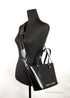 Marc Jacobs Small Black Leather Tote Crossbody Bag - Evallys.com # #