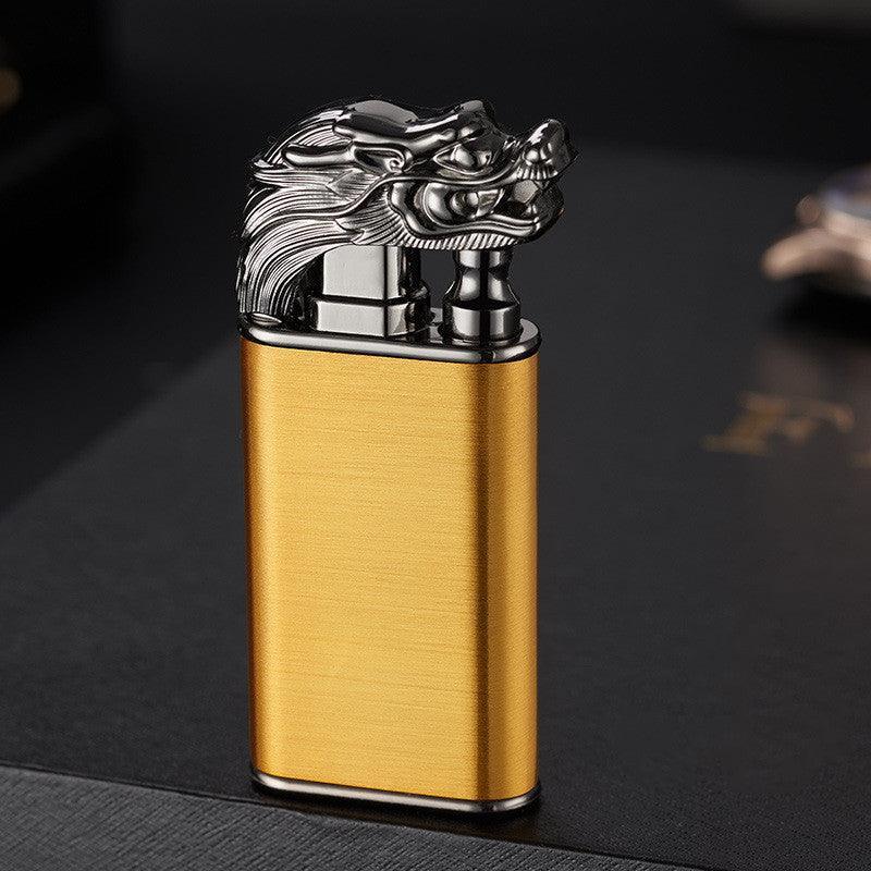 Creative Blue Tiger Double Fire Metal Winproof Lighter Inflatable Lighter - Evallys.com # #