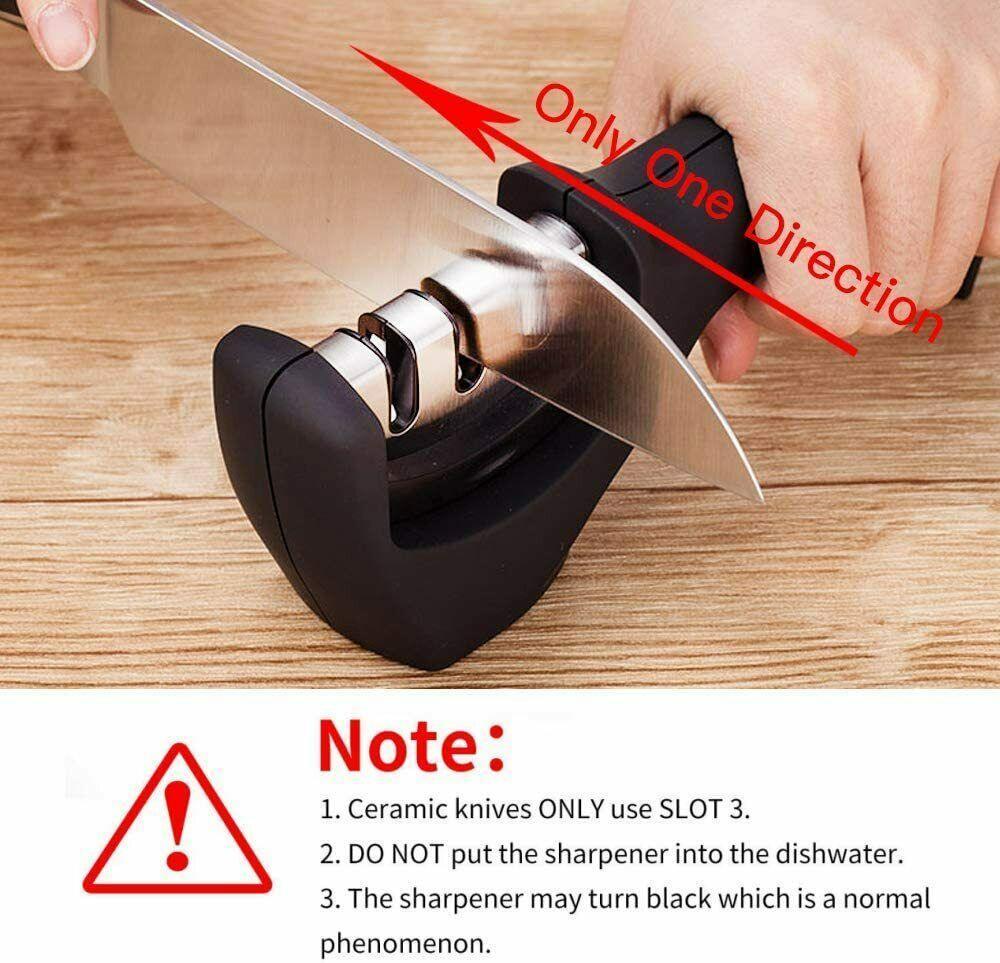 KNIFE SHARPENER Ceramic Tungsten Kitchen Knives Blade Sharpening System Tool USA - Evallys.com # #