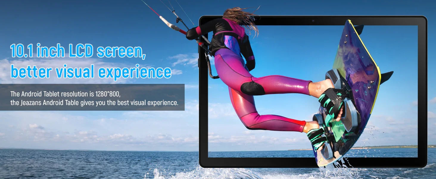 Android 14 10 inch Tablet, A523 Octa Core, 8GB RAM + 64GB ROM(TF 1TB), 5000mAh, Face Unlocked,Black+Keyboard & Mouse Set, Black - Evallys.com