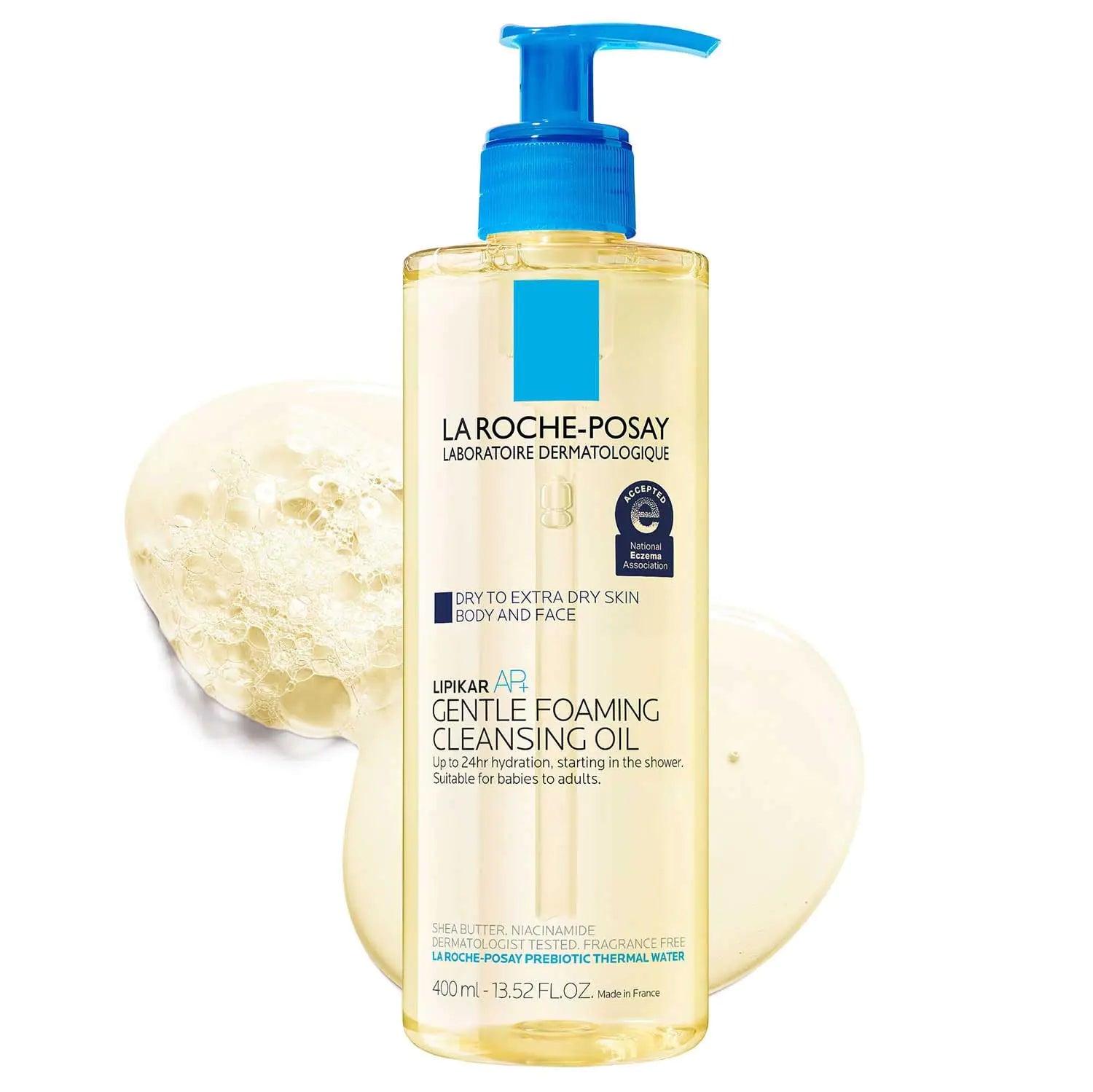 La Roche-Posay NEW Lipikar AP+ Gentle Foaming Cleansing Oil | Gentle Oil Cleanser for Face and Body Formulated with Niacinamide | Long-Lasting 24-hour Hydration | Fragrance-Free & Soap Free - Evallys.com # #