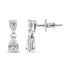 14K White Gold Pear Shape Lab Grown Diamond Dangle Stud Earrings (G-H Color, VS2-SI1 Clarity) - Evallys.com # #