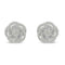 10KT White Gold Diamond Flower Stud Earring (1/2 cttw, I-J Color, I1-I2 Clarity) - Evallys.com # #