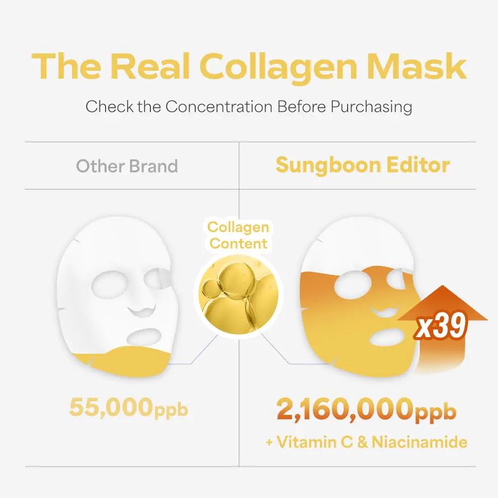 Deep Collagen Niacin-Vita C Brightening Overnight Mask 37gx4ea | The real collagen 2,160,000ppb | Facial Hydrogel Masks with low molecular weight collagen for elasticity and dark spot 4 Count (Pack of 1) - Evallys.com # #