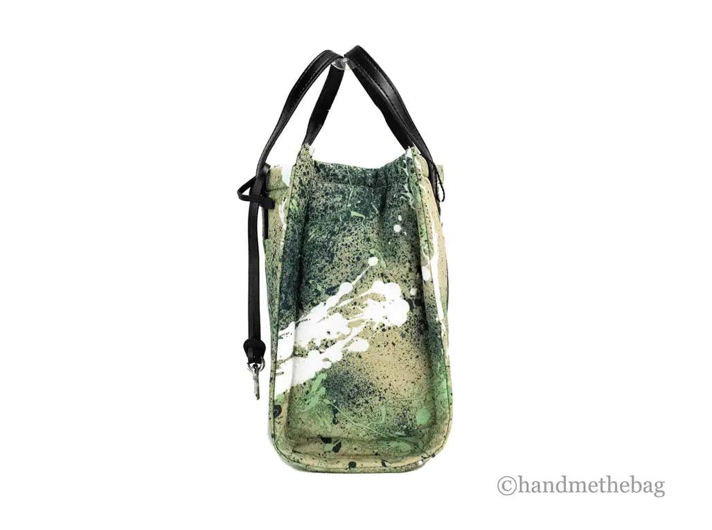 Marc Jacobs Mini Green Multi Splatter Paint Nylon Tote - Evallys.com # #