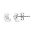 10K Gold 1/10 Cttw Round Brilliant-Cut Diamond Espira Swirls Solitaire Push Back Stud Earrings (I-J Color, I1-I2 Clarity) - Evallys.com # #