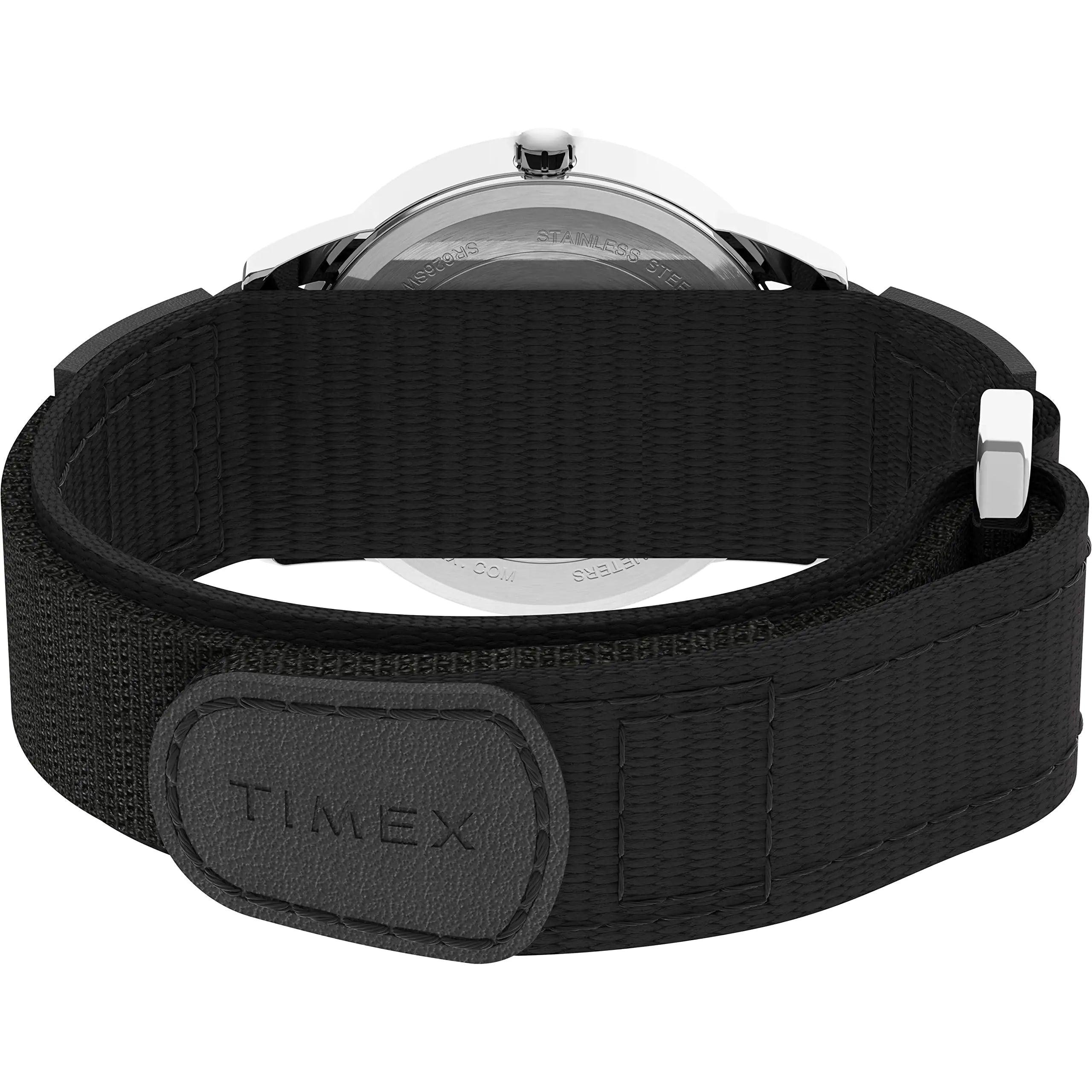 Timex Men's Easy Reader Watch 35mm Black/Silver-Tone/White/E/35mm - Evallys.com # #