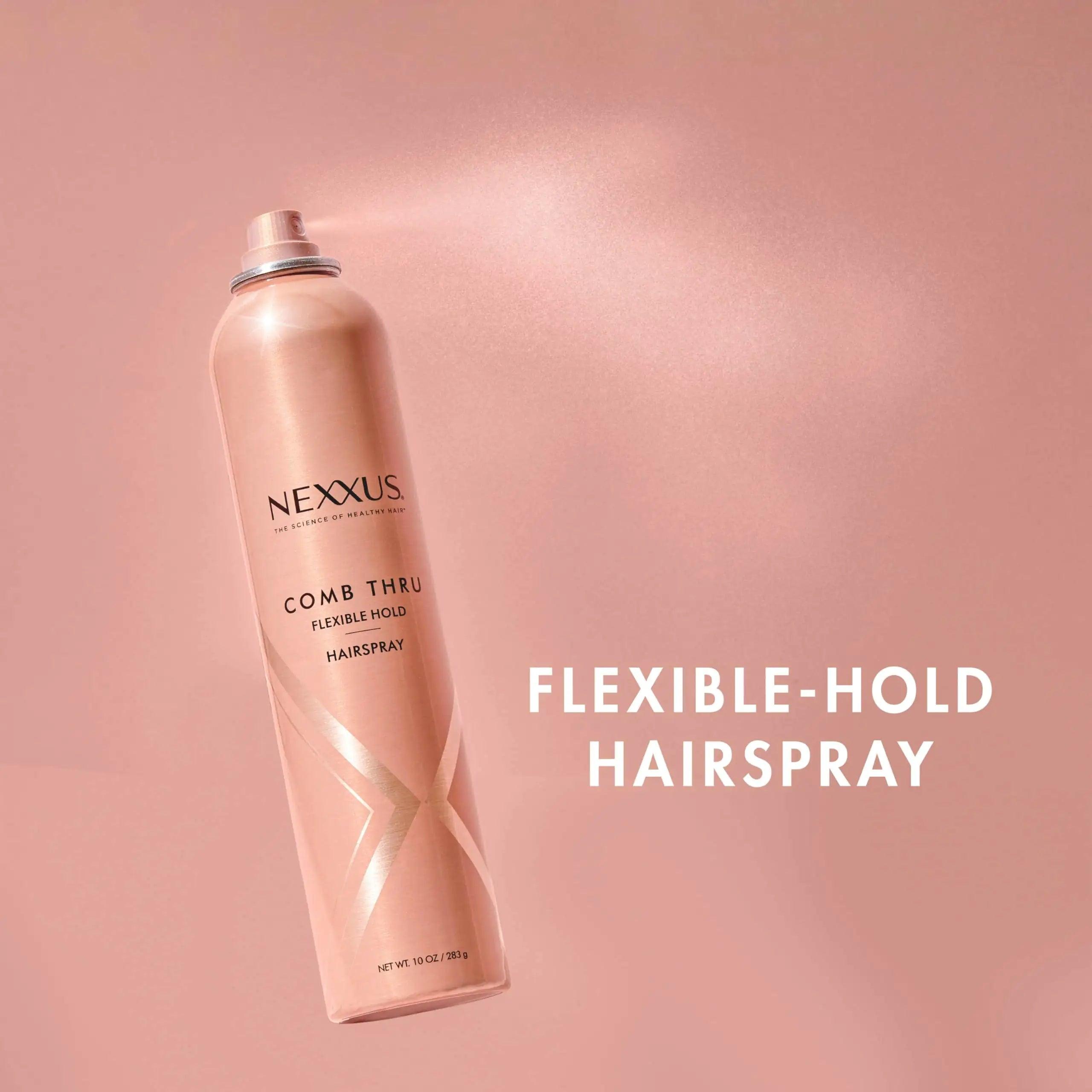 Nexxus Flexible Hold Hairspray Comb Thru for a Lightweight, Brushable Hold, with StyleProtect Technology 10 oz Rose and Jasmine 10 Ounce (Pack of 1) - Evallys.com # #