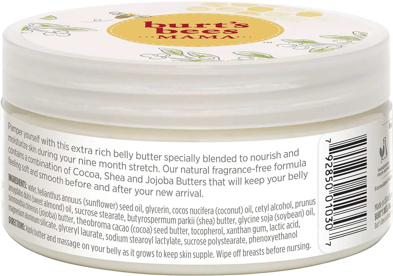 Burt's Bees Mama Belly Butter with Shea Butter and Vitamin E, 99.0% Natural Origin, 3 Pack 6.5 Ounce (Pack of 3) - Evallys.com # #