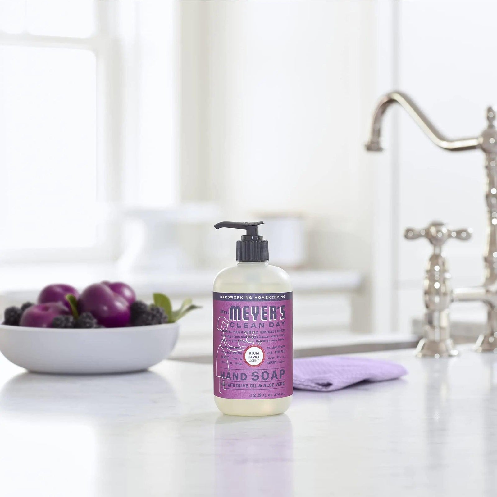 Mrs. Meyer's Clean Day Liquid Hand Soap, Cruelty Free and Biodegradable Formula, Plum Berry Scent, 12.5 oz- Pack of 3 37.5 Fl Oz (Pack of 1) - Evallys.com # #