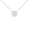 10K White Gold 1/4 Cttw Round-Cut Diamond Solitaire Chakra Style 18" Pendant Necklace (J-K Color, I1-I2 Clarity) - Evallys.com # #