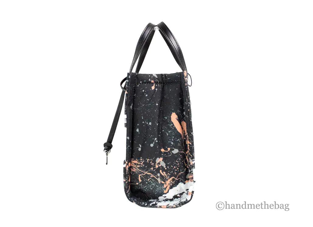 Marc Jacobs Mini Black Splatter Paint Nylon Crossbody Tote - Evallys.com # #