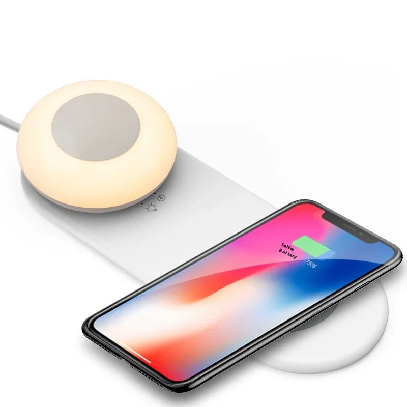 Wireless Phone Charger LED Desk Lamp Separated Magnetic Touch - Evallys.com