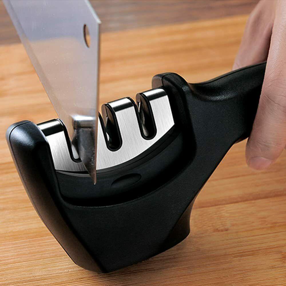 KNIFE SHARPENER Ceramic Tungsten Kitchen Knives Blade Sharpening System Tool USA - Evallys.com # #