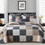 Y-PLWOMEN Quilt 100% Cotton King Size Quilt Set, Brown Khaki Black White Patchwork Plaid Bedspread, Lightweight Reversible Soft Summer Quilt Bedding Set, 3-Pieces - Evallys.com # #