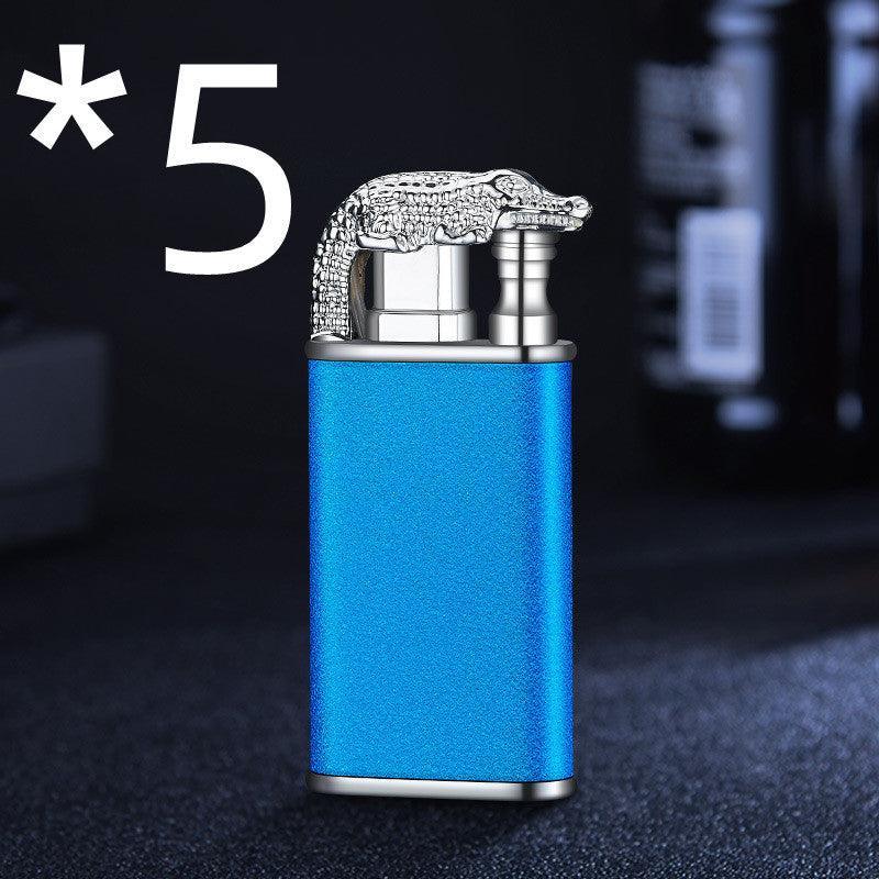 Creative Blue Tiger Double Fire Metal Winproof Lighter Inflatable Lighter - Evallys.com # #