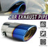 Car Exhaust Pipe Tip Rear Tail Throat Muffler Stainless Steel Round Accessories - Evallys.com # #