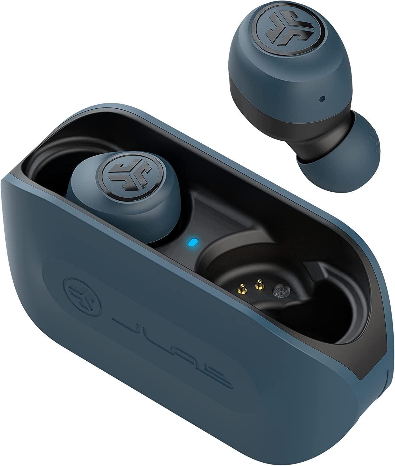 Jlab Go Air True Wireless Bluetooth Earbuds + Charging Case, Black, Dual Connect, IP44 Sweat Resistance, Bluetooth 5.0 Connection, 3 EQ Sound Settings Signature, Balanced, Bass Boost - Evallys.com # #