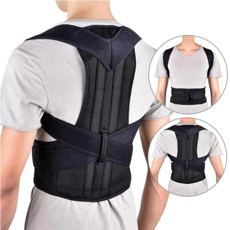 Adjustable Posture Corrector Low Back Support Shoulder Brace Belt for Men Women - Evallys.com # #