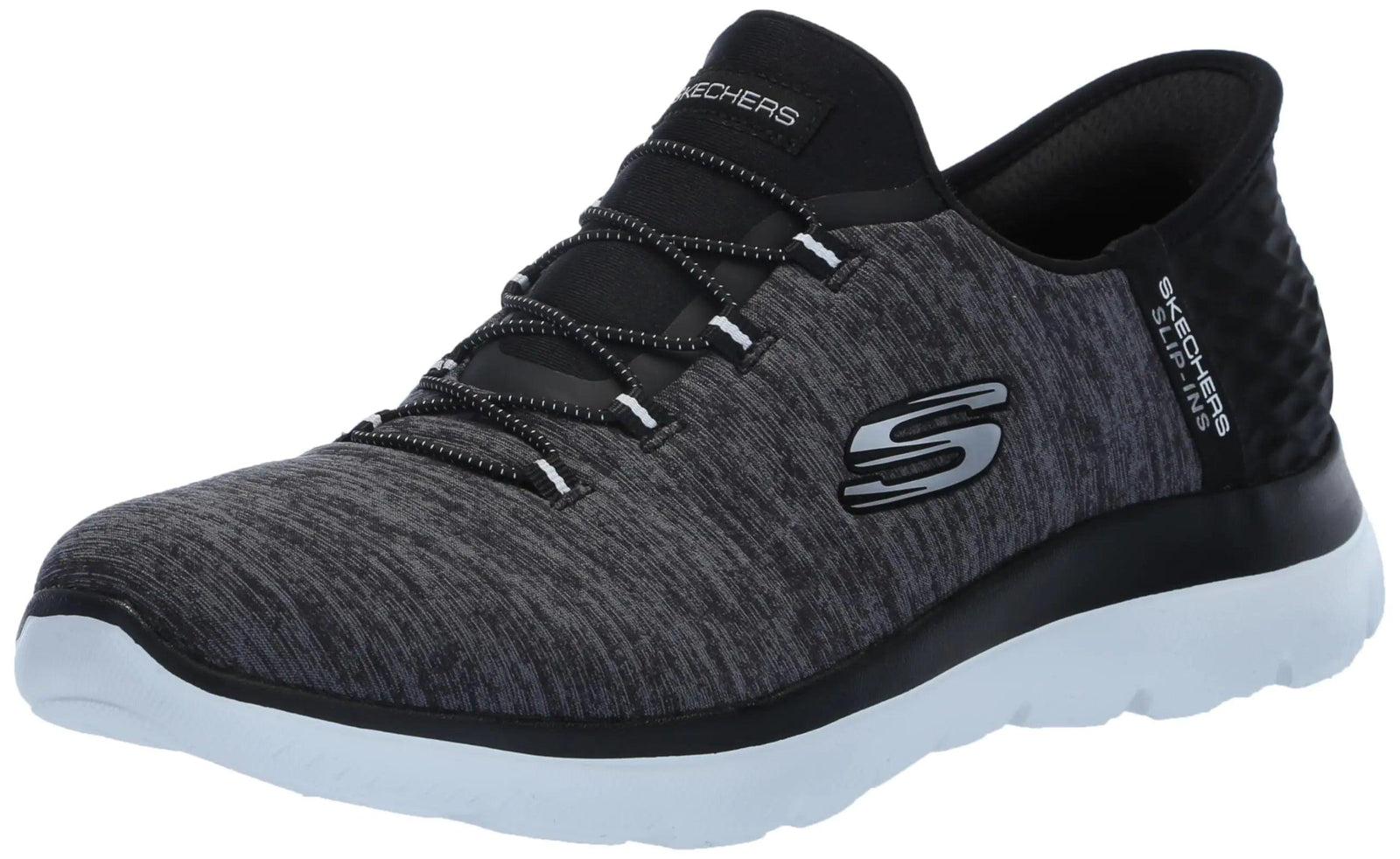 Skechers Womens Hands Free Summits Dazzling Haze 10.5 Wide Black White - Evallys.com # #