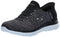 Skechers Womens Hands Free Summits Dazzling Haze 10.5 Wide Black White - Evallys.com # #
