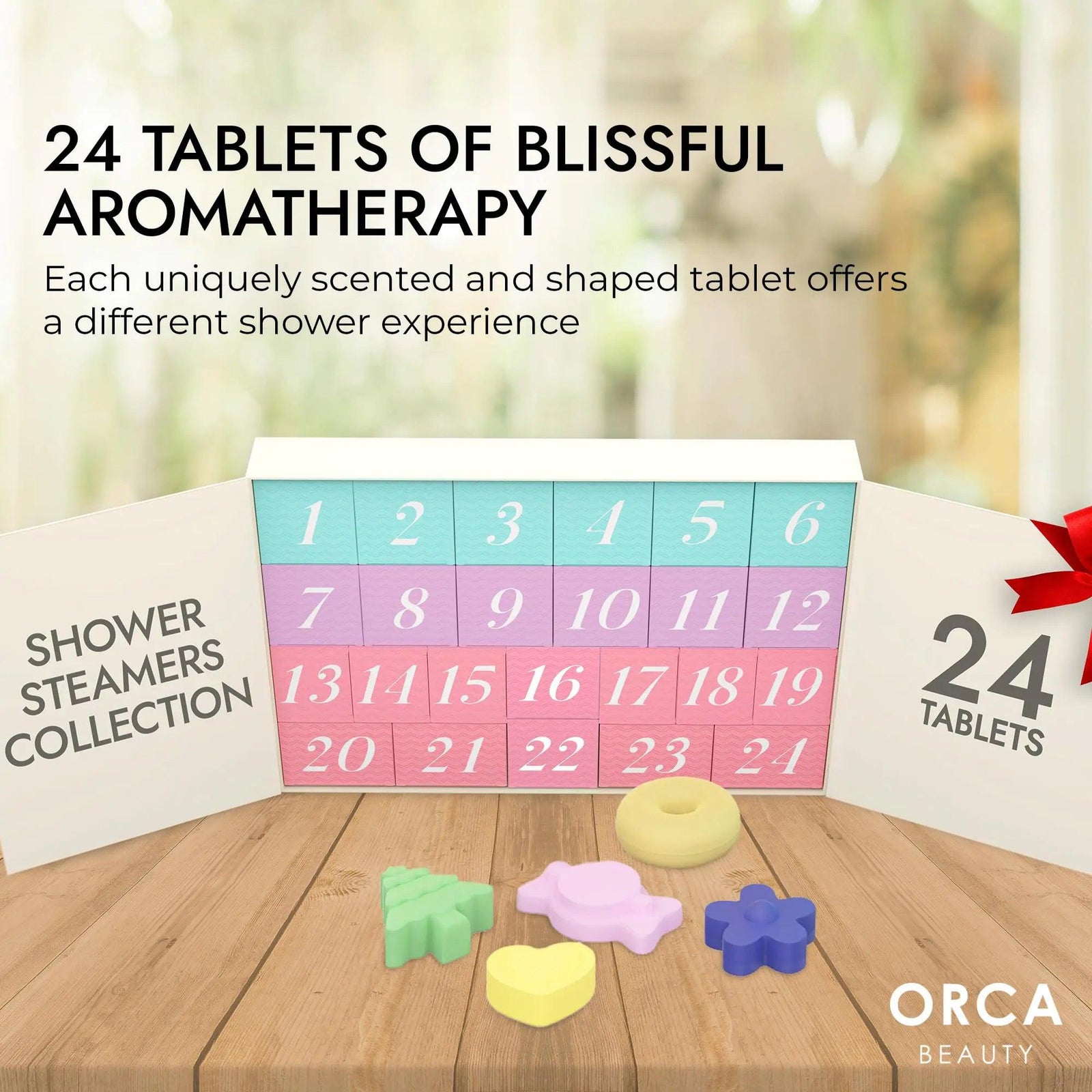 Shower Steamers Aromatherapy Advent Calendar 2024 Adult, Christmas Calendar Countdown 24pc Shower Bomb Spa Gift Box Stocking Stuffer for Women Self Care Kit Shower Steamers 24 Pack - Evallys.com # #