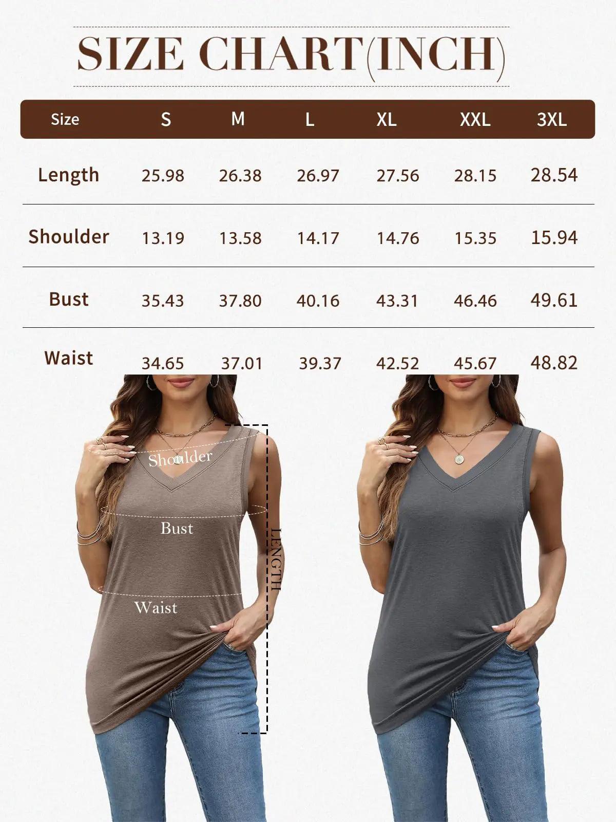 AUTOMET Tank Top Women Casual Soft Summer V Neck Sleeveless Tops 2024 Outfits Clothes Blue Grey Small - Evallys.com # #