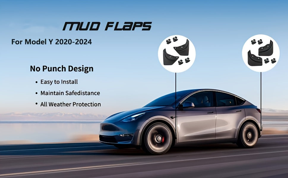 Fruka Floor & Trunk Mats for Tesla Model Y 5-Seater (2020–2024), TPE