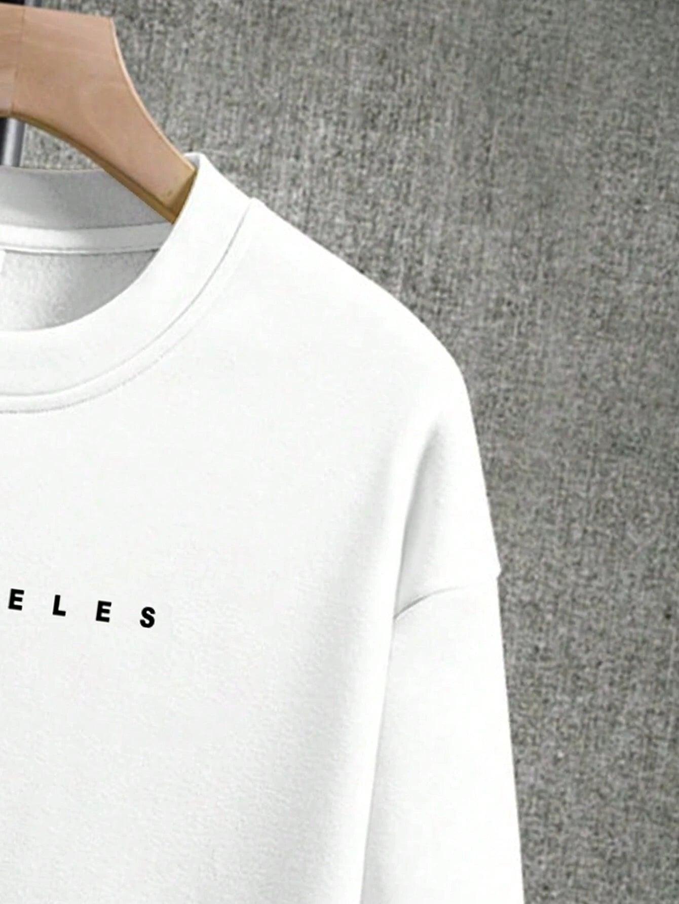 Manfinity Men Slogan Graphic Drop Shoulder Sweatshirt - Evallys.com