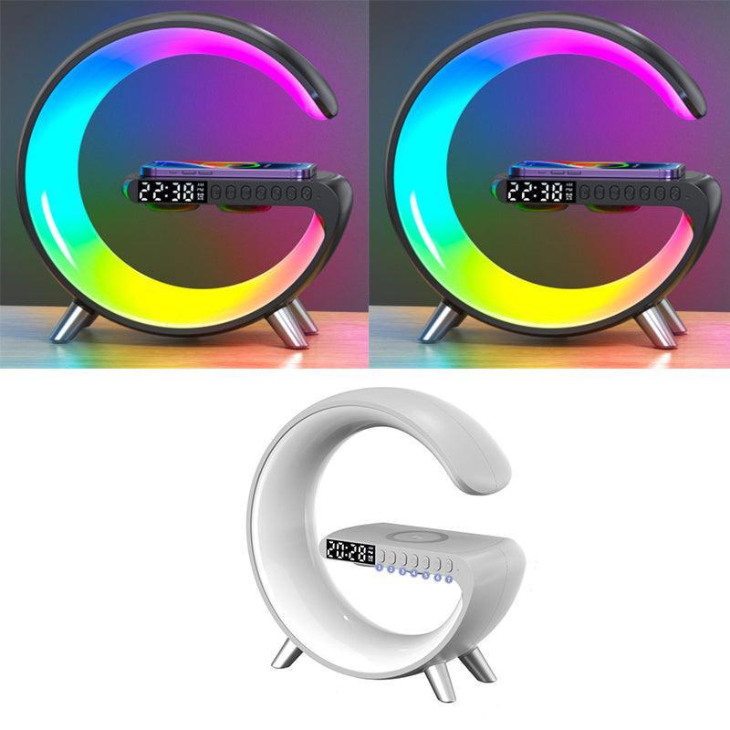 New Intelligent G Shaped LED Lamp Bluetooth Speake Wireless Charger Atmosphere For Bedroom Home Decor - Evallys.com # #