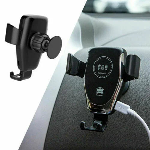 10W QI Wireless Fast Car Charger Mount Holder Stand Automatic Clamping Charging - Evallys.com