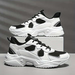 Breathable Sneakers] Chunky Breathable Mesh Sneakers | Men's White & Teal Casual Sneakers with EVA Sole,Design for All Season
