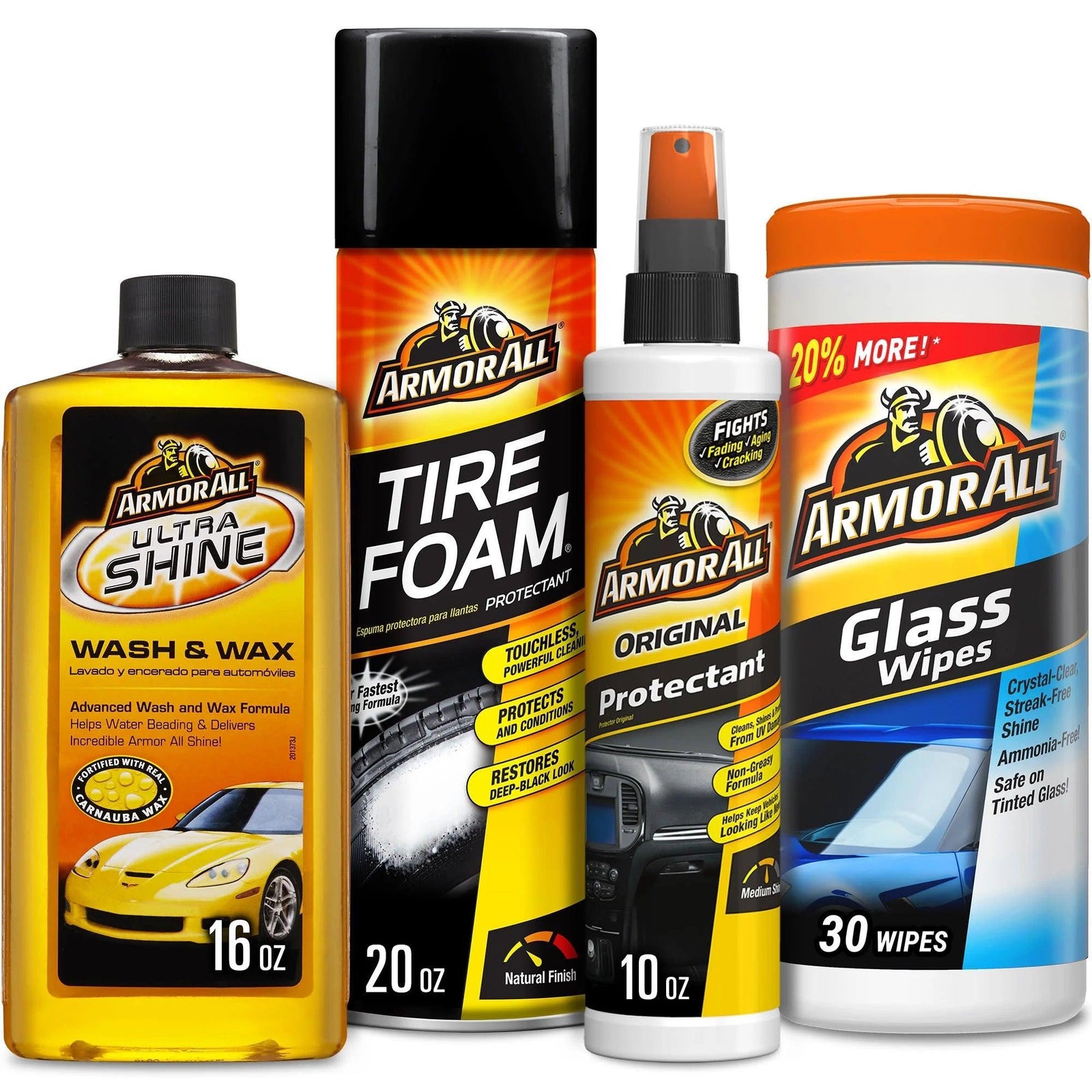 Armor All Complete Car Cleaning Car Care Kit (4 Pieces) - Evallys.com # #