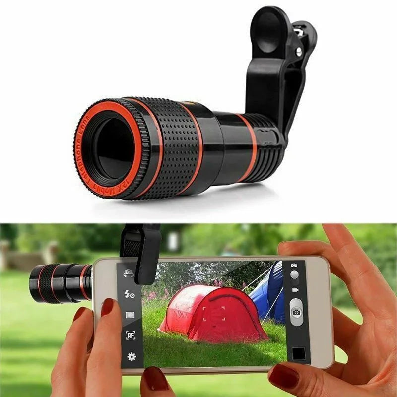 HD 8X Clip On Optical Zoom Telescope Camera Lens For Universal Mobile Cell Phone - Evallys.com