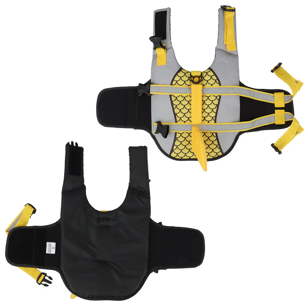 Premium Dog Life Jacket with Shark Fin – Summer Swim Safety Vest - Evallys.com # #