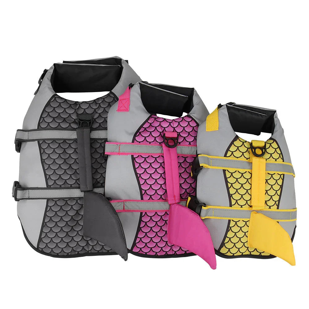 Premium Dog Life Jacket with Shark Fin – Summer Swim Safety Vest - Evallys.com # #