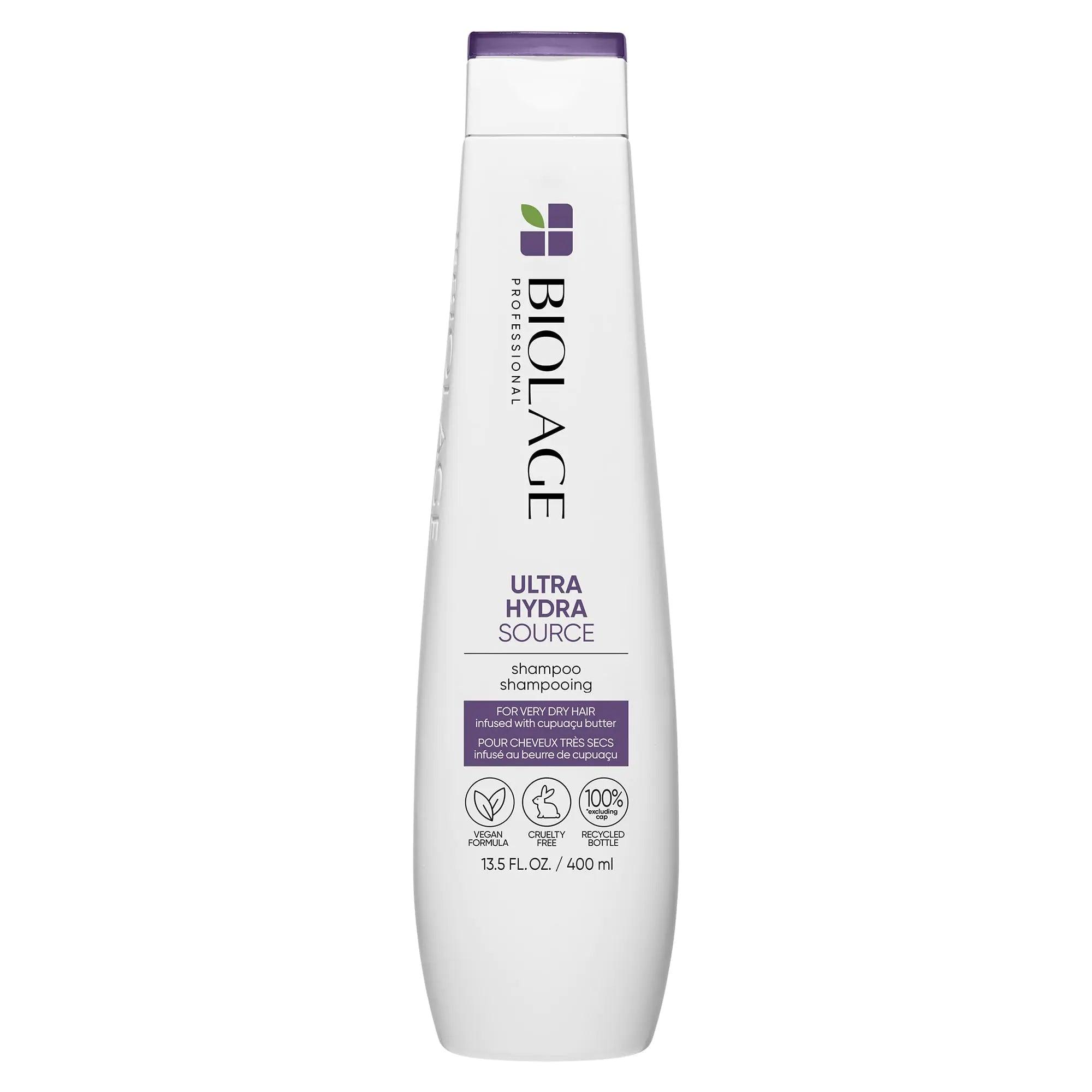 Biolage Ultra Hydra Source Shampoo | Deep Hydrating Shampoo for Very Dry Hair | Moisturizes Hair to Prevent Breakage | Paraben & Silicone-Free | Vegan | Salon Shampoo 13.5 Fl Oz (Pack of 1) - Evallys.com # #