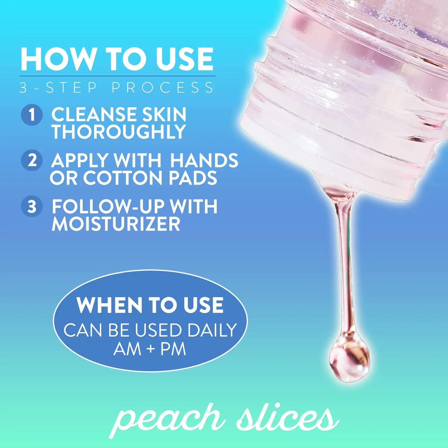 Peach Slices | Snail Rescue Blemish Busting Toner | 95% Snail Mucin | Pore Cleaner | Hydrates & Balances | Korean Skin Care | CICA | Hyaluronic Acid | Non-Comedogenic | Cruelty-Free | 4.05 oz - Evallys.com # #